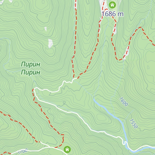Map of Pirin Hut