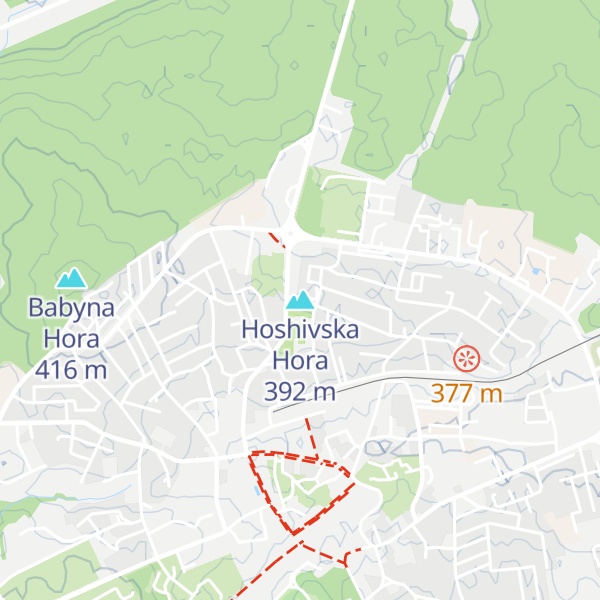 Map of Hoshivska Hora