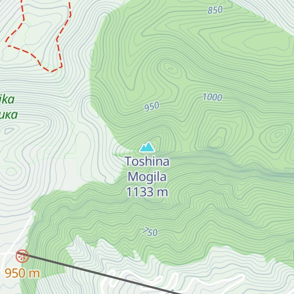 Map of Toshina Mogila