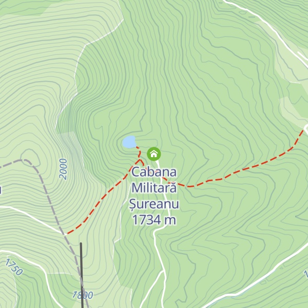 Map of Cabana Militară Șureanu
