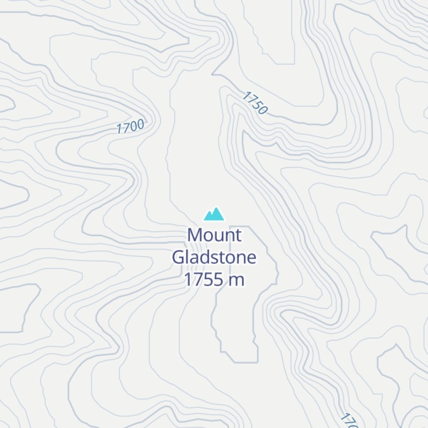 Map of Mount Gladstone