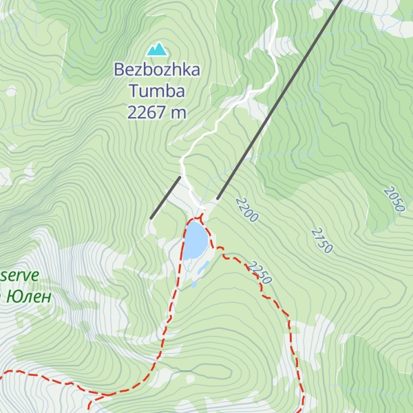 Map of Bezbog Hut