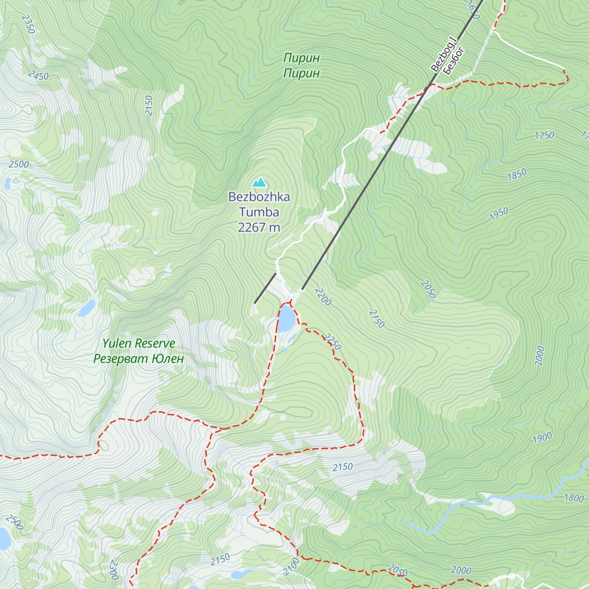 Bezbog Hut map