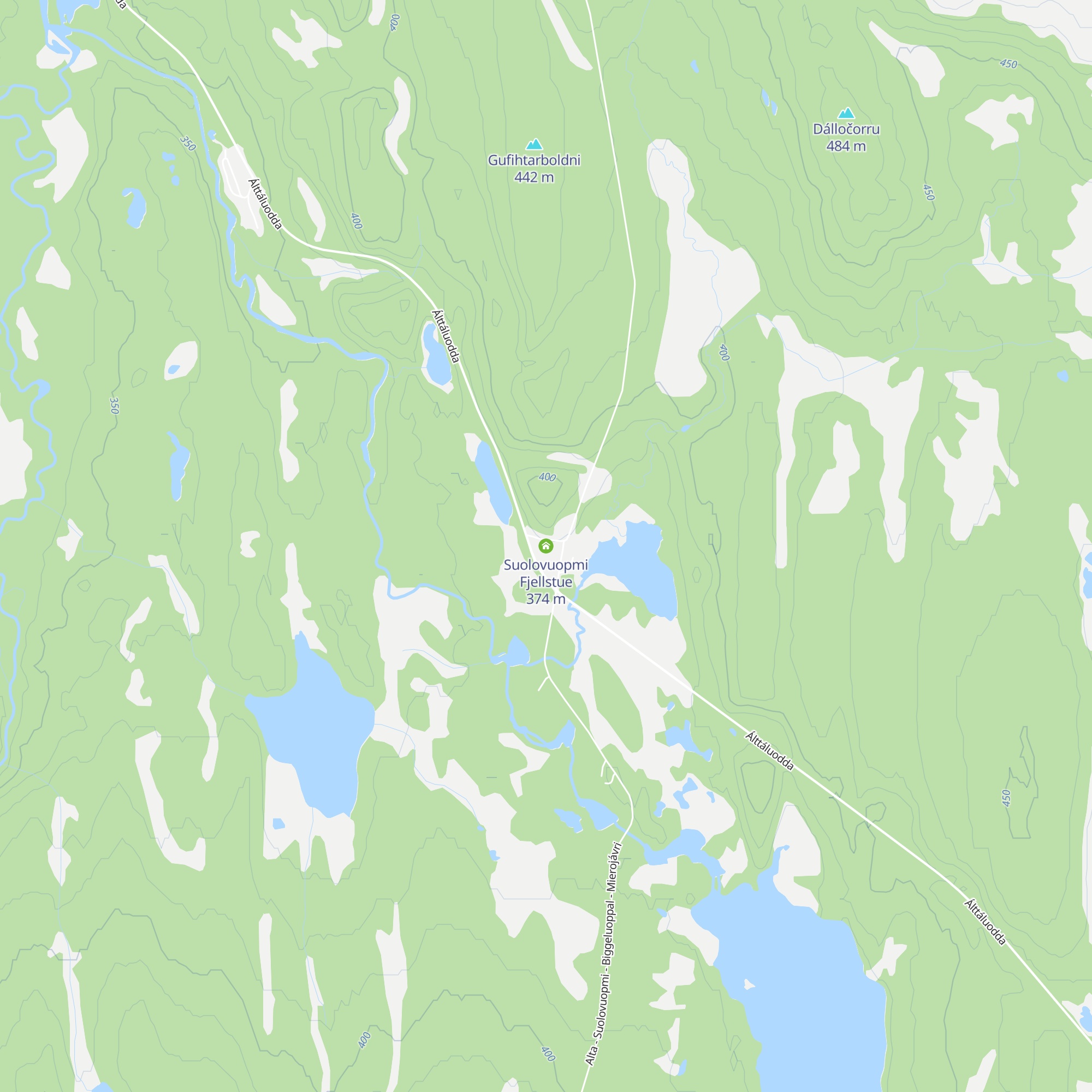 Suolovuopmi Fjellstue map