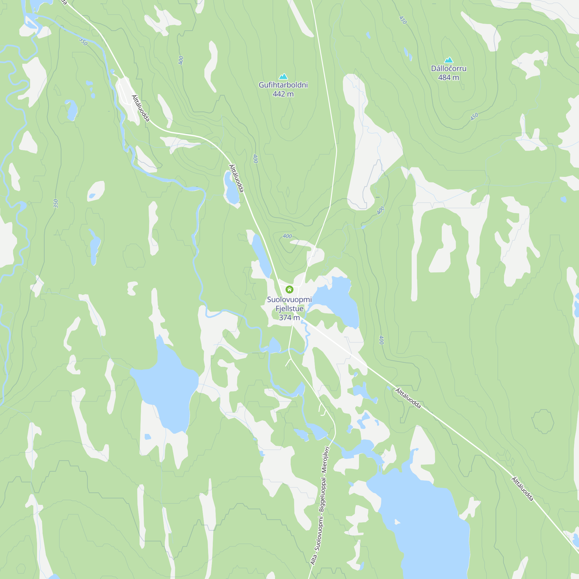 Suolovuopmi Fjellstue map