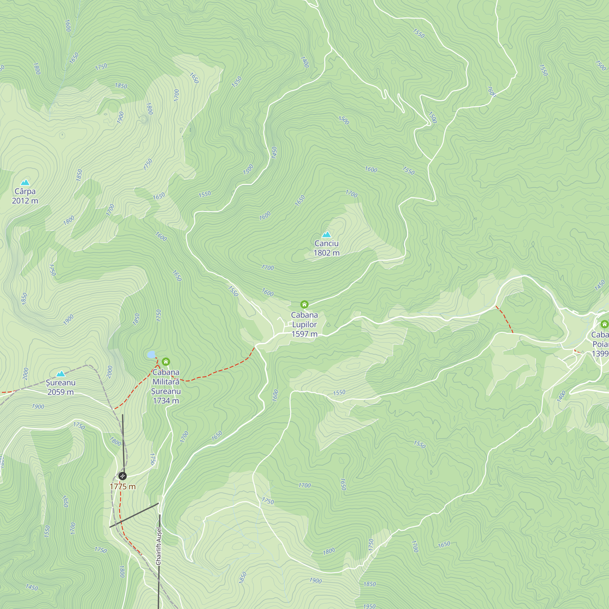 Cabana Lupilor map