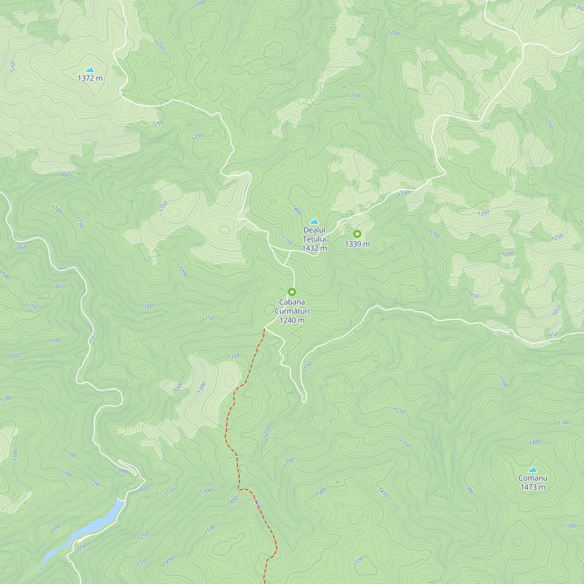 Cabana Curmături map