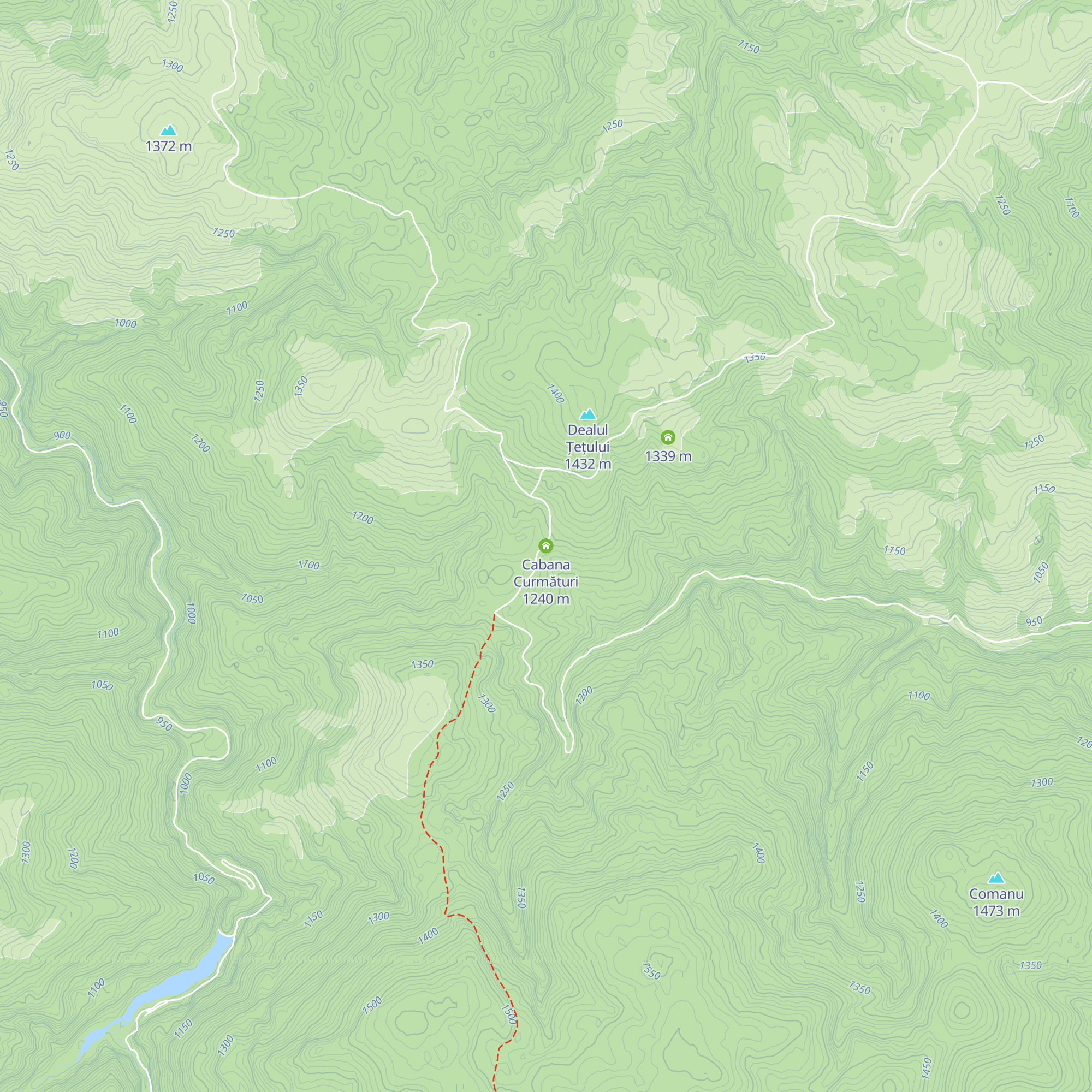 Cabana Curmături map