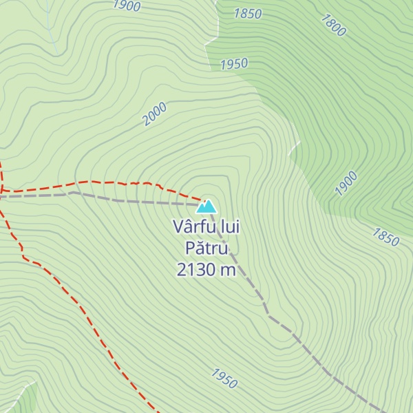 Map of Vârfu lui Pătru
