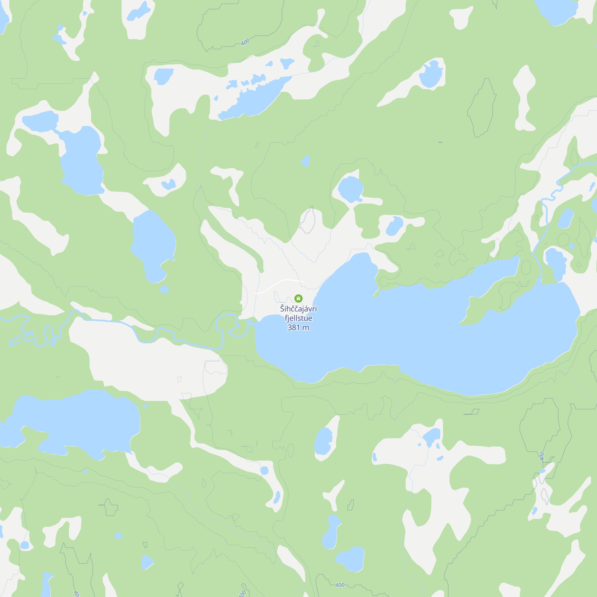 Šihččajávri fjellstue map