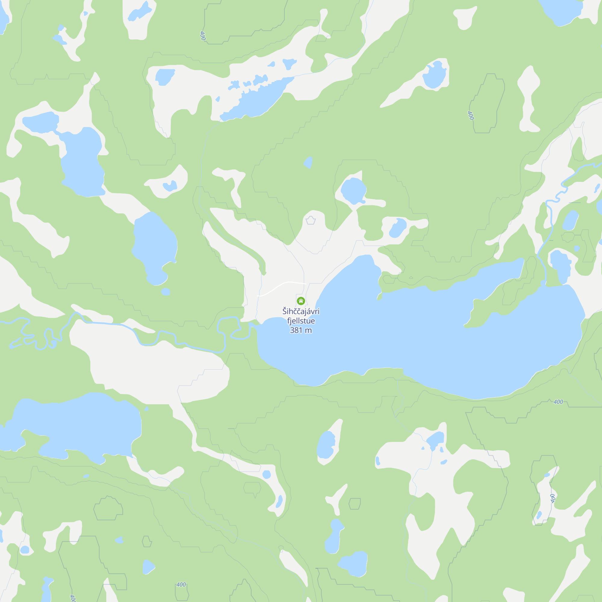 Šihččajávri fjellstue map
