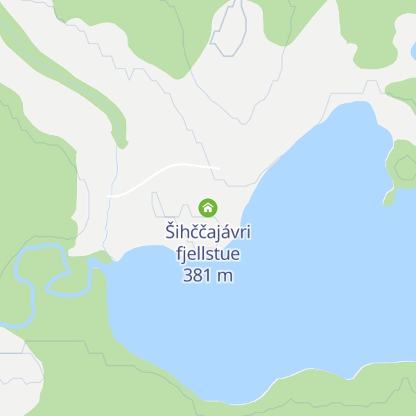 Map of Šihččajávri fjellstue