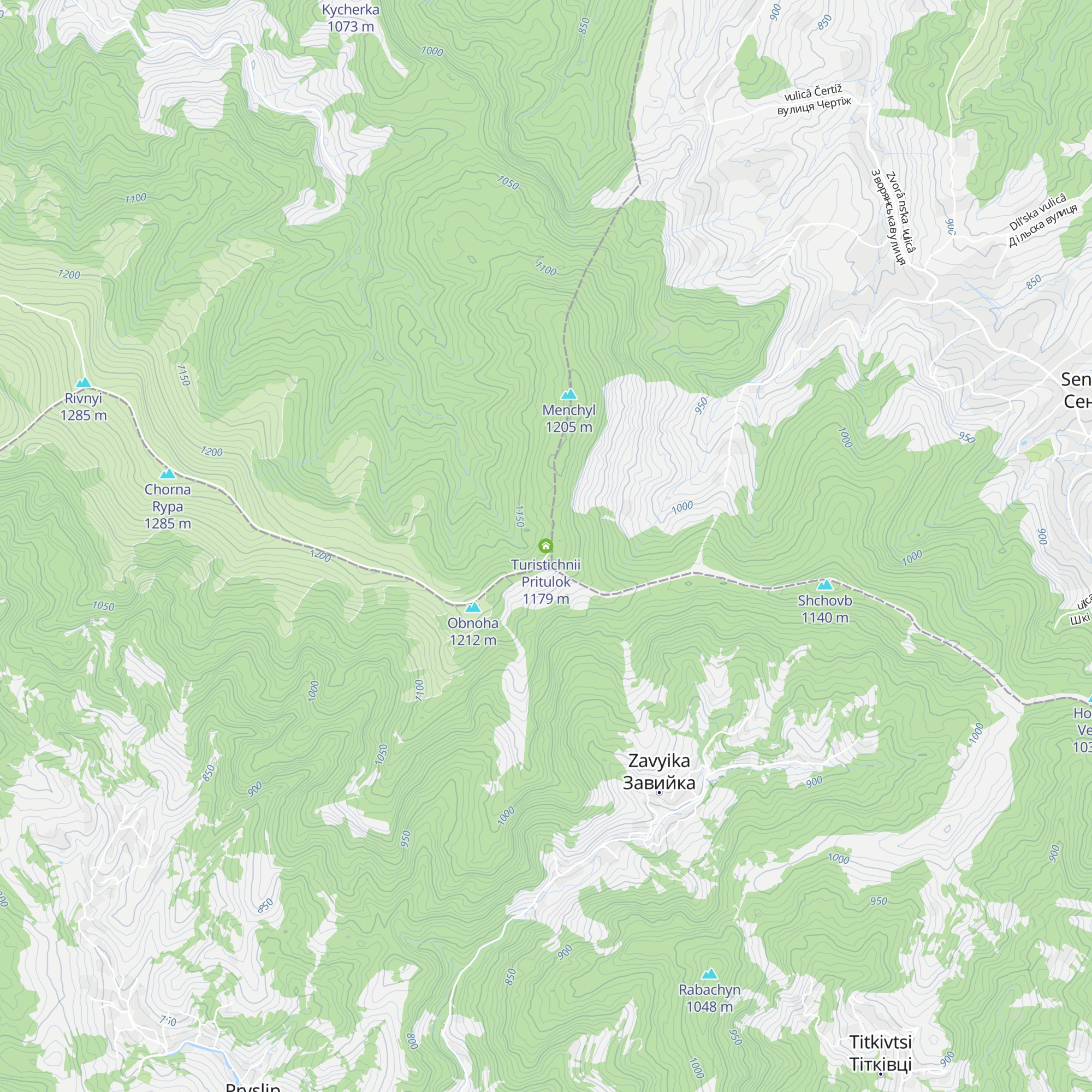 Turistichnii Pritulok map