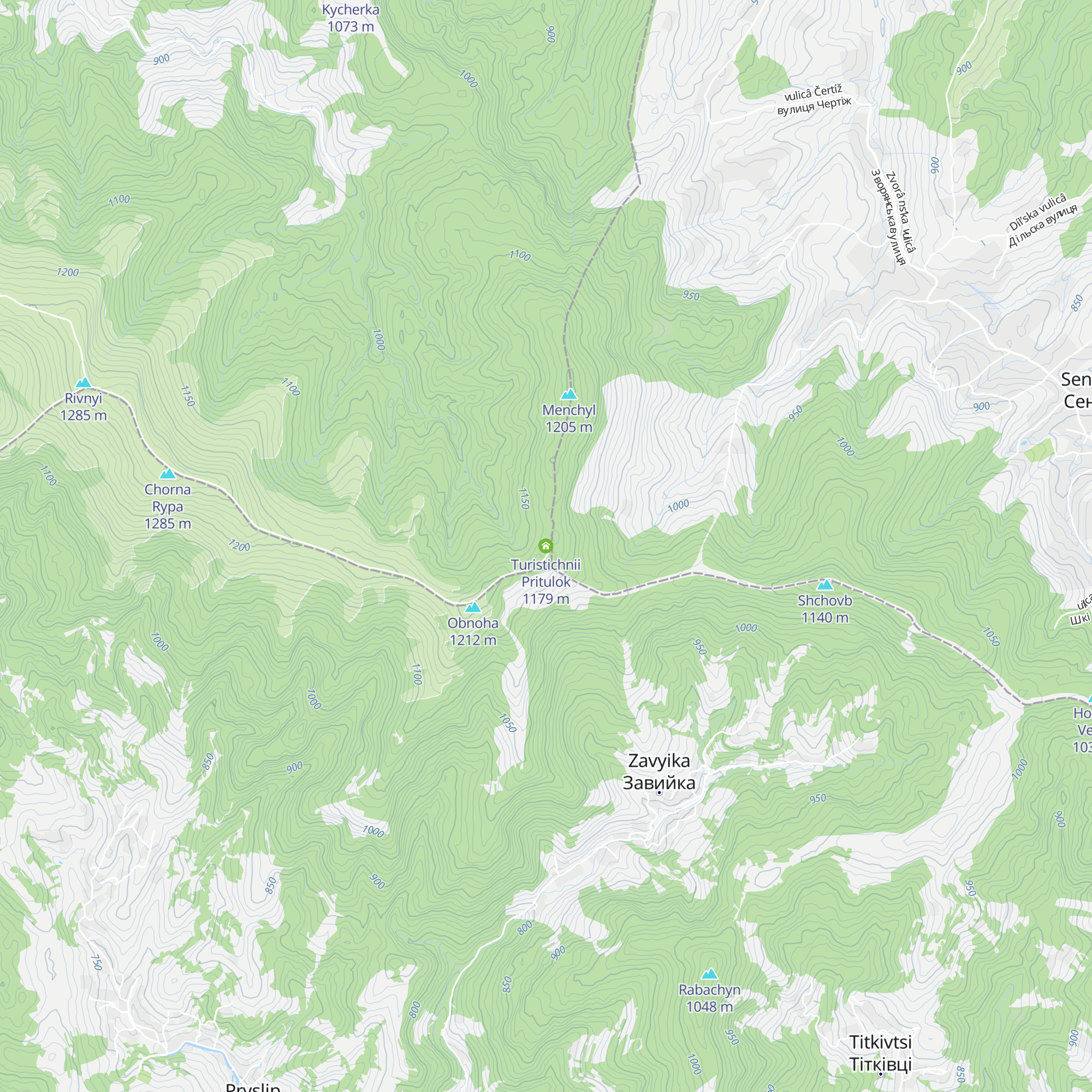 Turistichnii Pritulok map