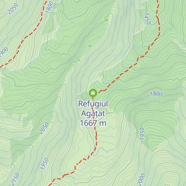 Map of Refugiul Agățat