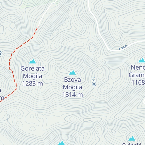 Map of Bzova Mogila