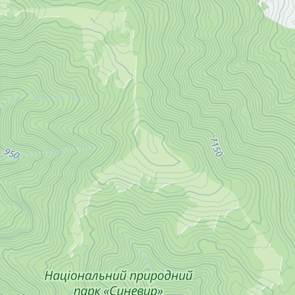 Map of Trykhutary