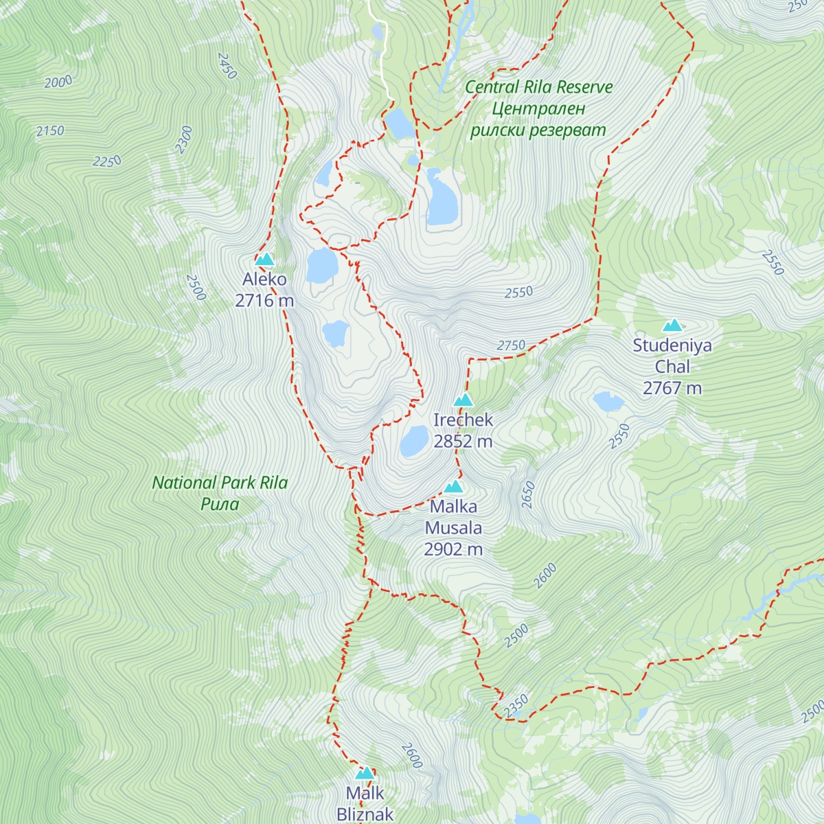 Ledenoto Ezero map