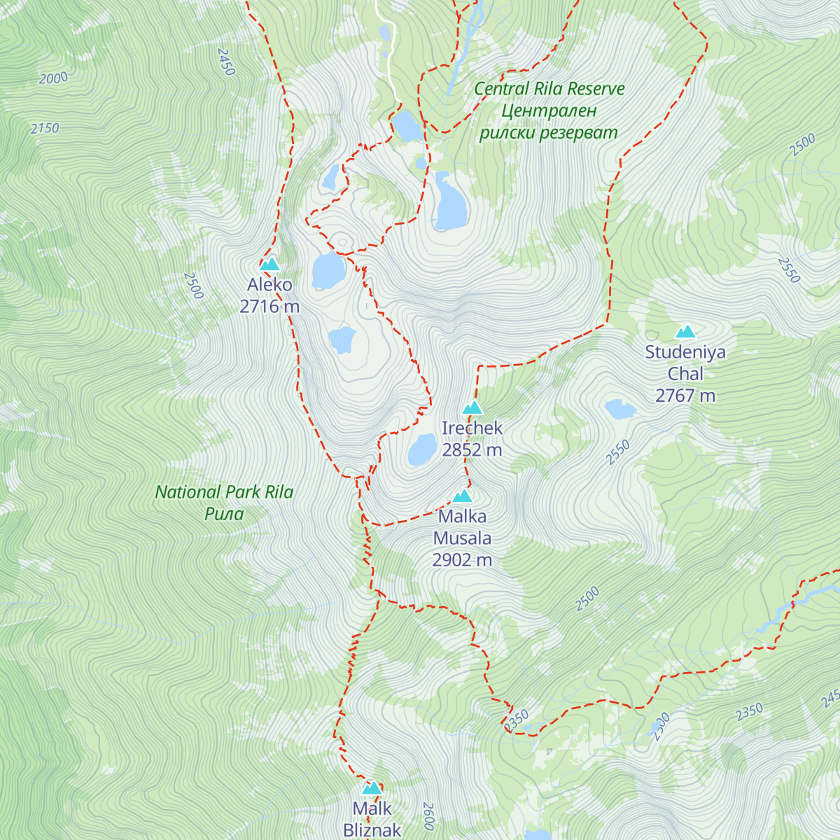 Ledenoto Ezero map