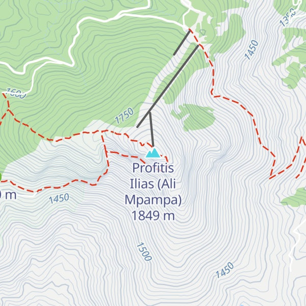 Map of Profitis Ilias (Ali Mpampa)