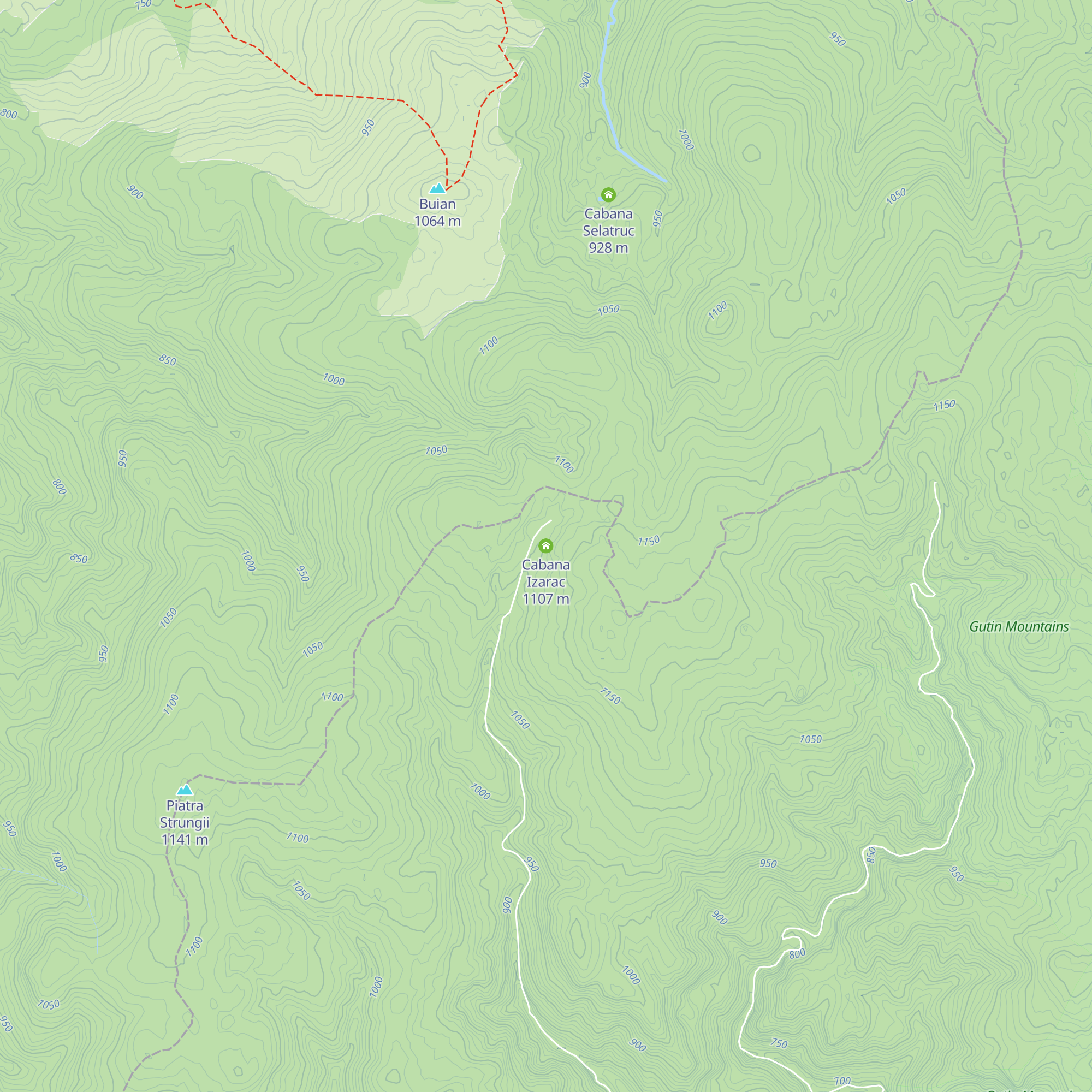 Cabana Izărac map