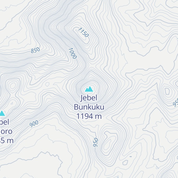 Map of Jebel Bunkuku