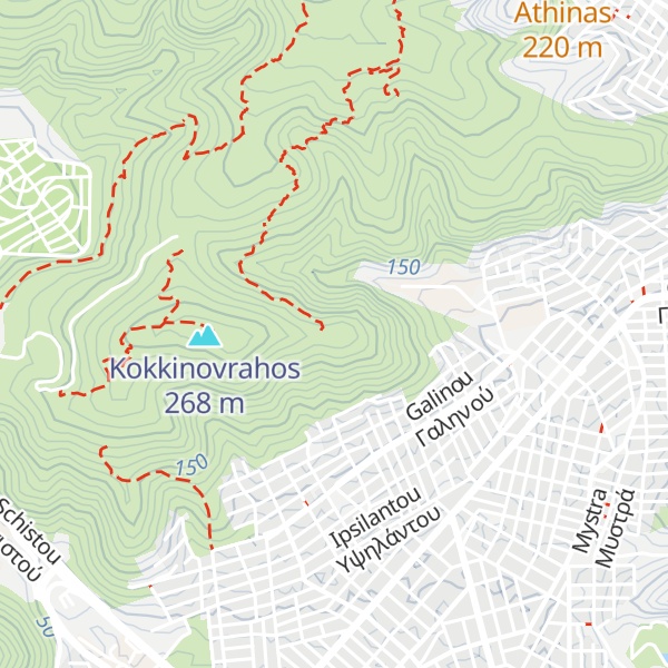 Map of Aigaleo Oros