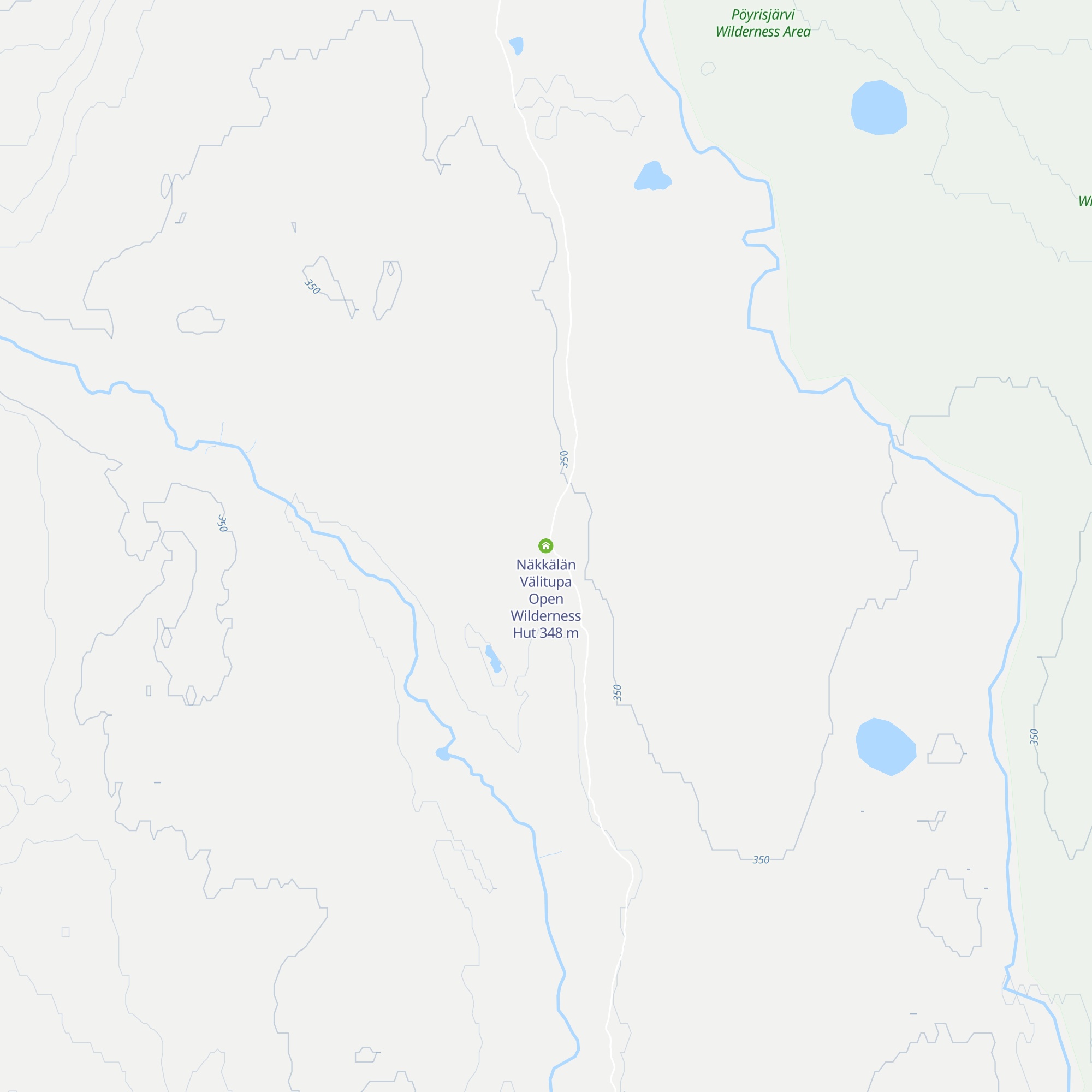 Näkkälän Välitupa Open Wilderness Hut map