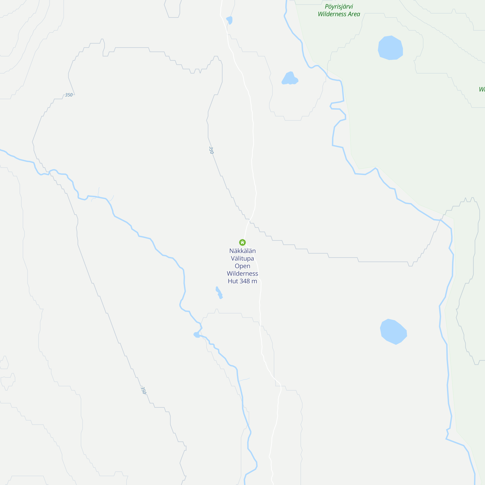 Näkkälän Välitupa Open Wilderness Hut map