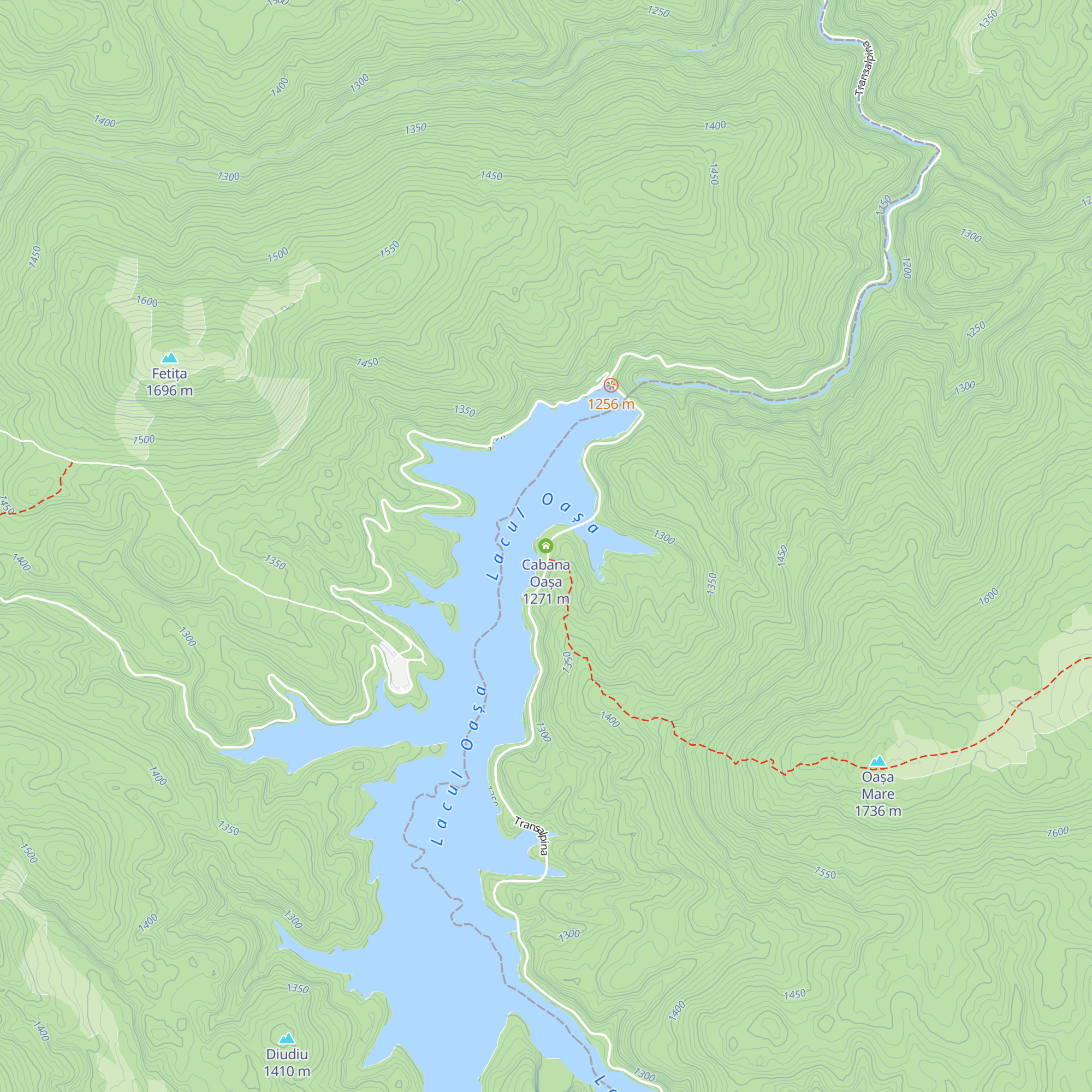 Cabana Oașa map
