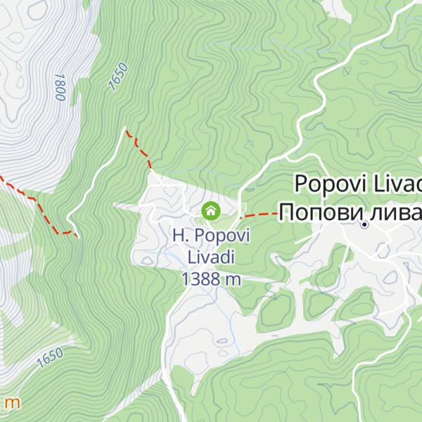 Map of H. Popovi Livadi