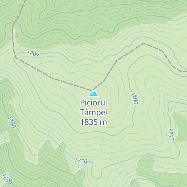 Map of Piciorul Tâmpei