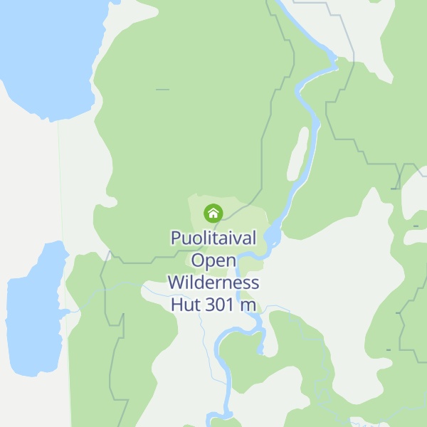 Map of Puolitaival Open Wilderness Hut