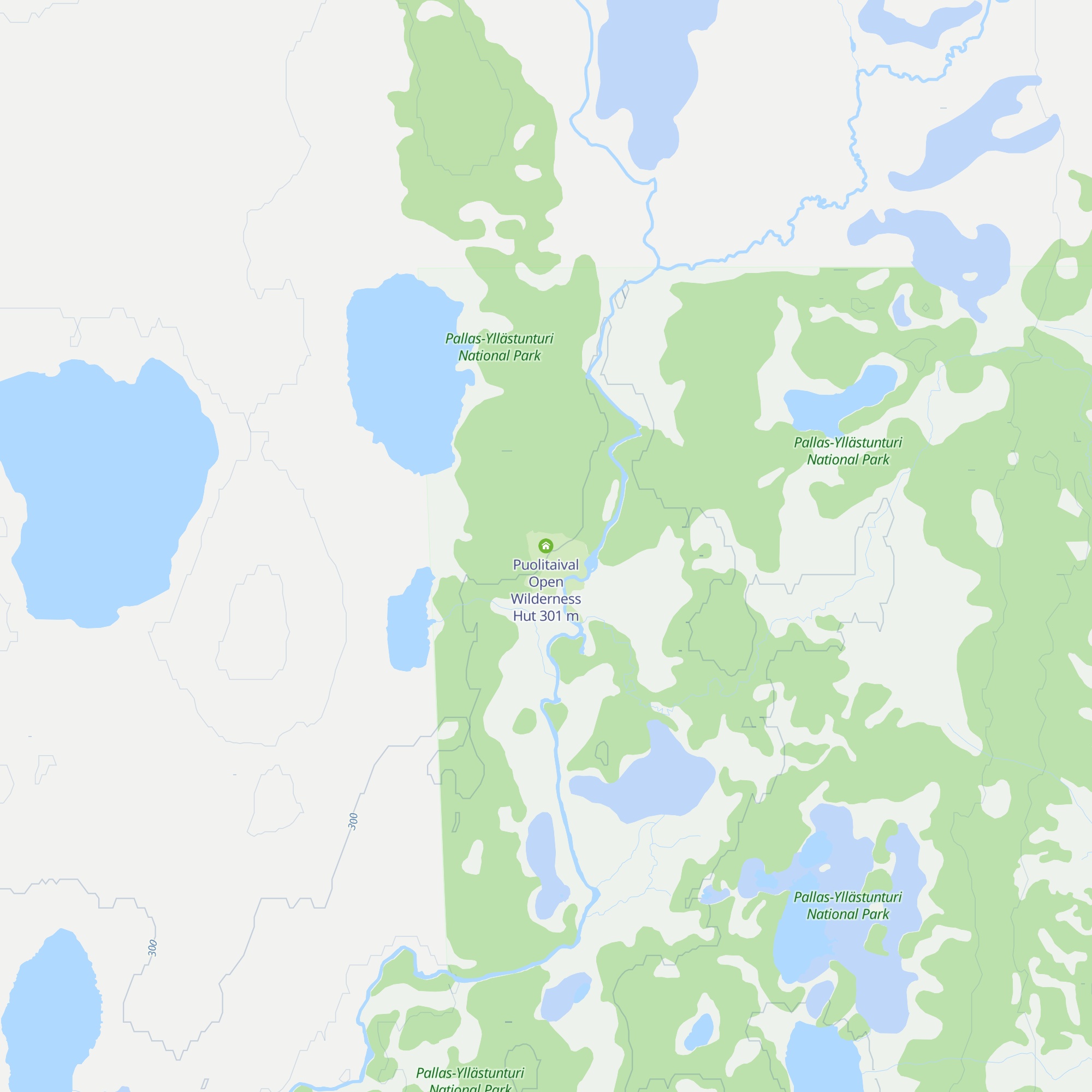 Puolitaival Open Wilderness Hut map