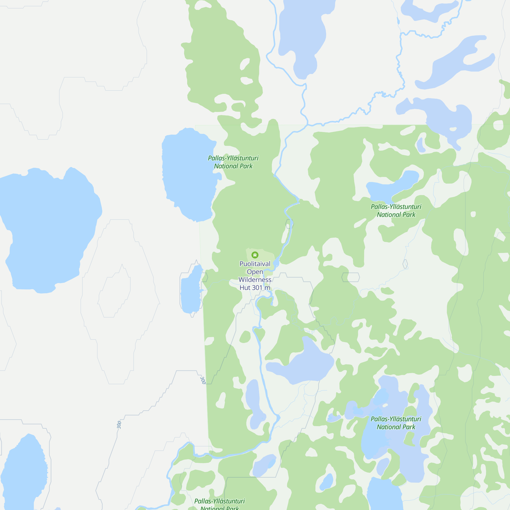 Puolitaival Open Wilderness Hut map
