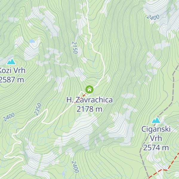 Map of H. Zavrachica