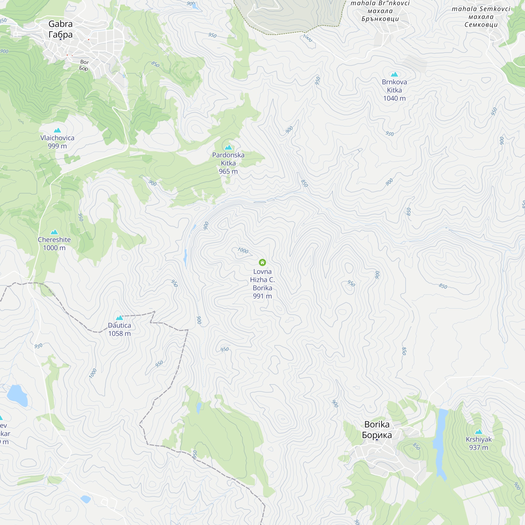 Lovna Hizha C. Borika map