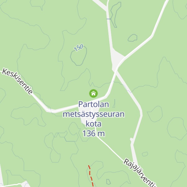 Map of Partolan metsästysseuran kota