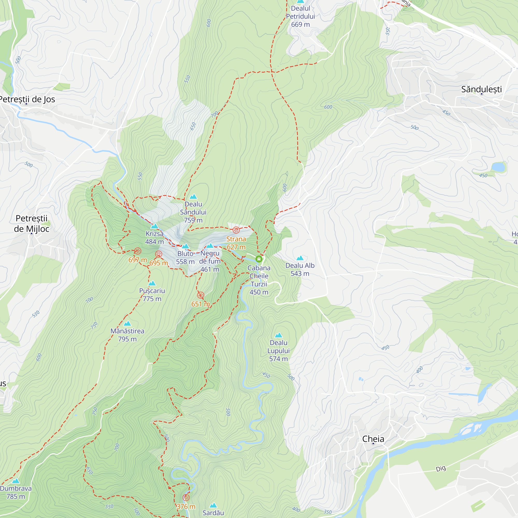 Cabana Cheile Turzii map