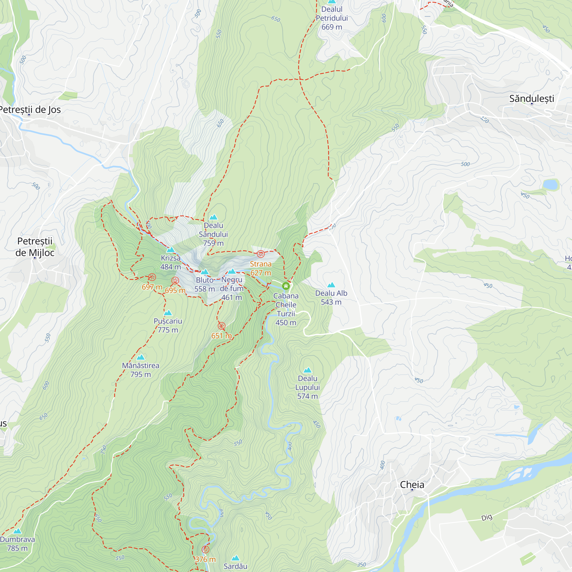 Cabana Cheile Turzii map