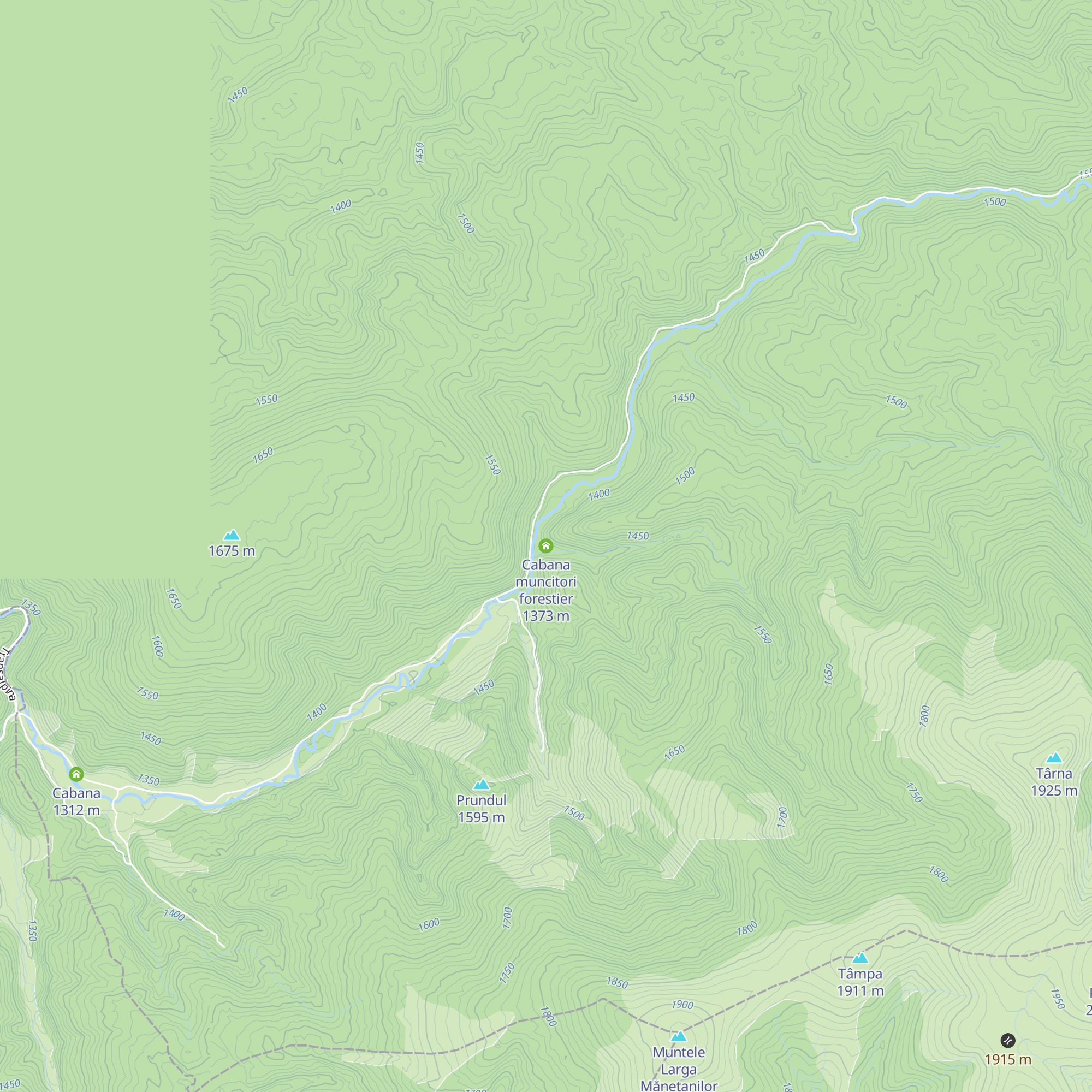 Cabana muncitori forestier map