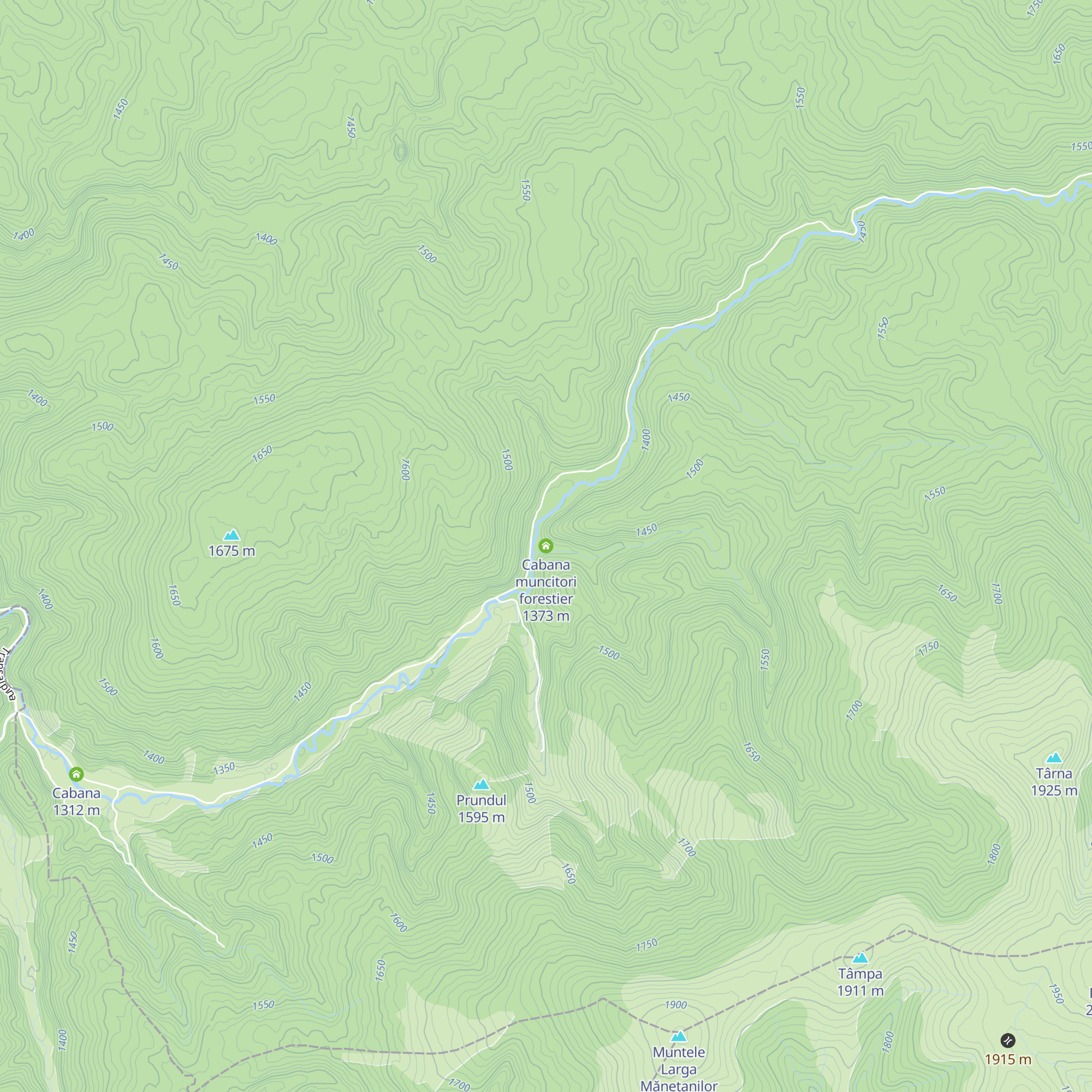 Cabana muncitori forestier map