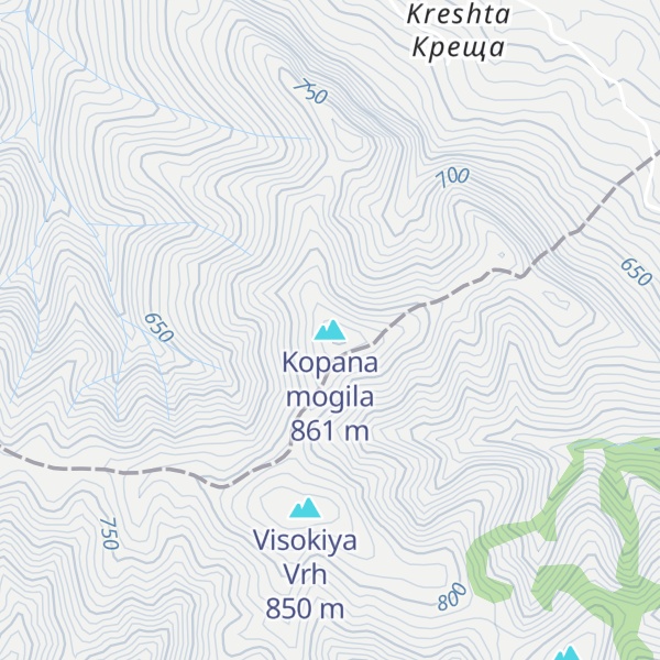 Map of Kopana mogila