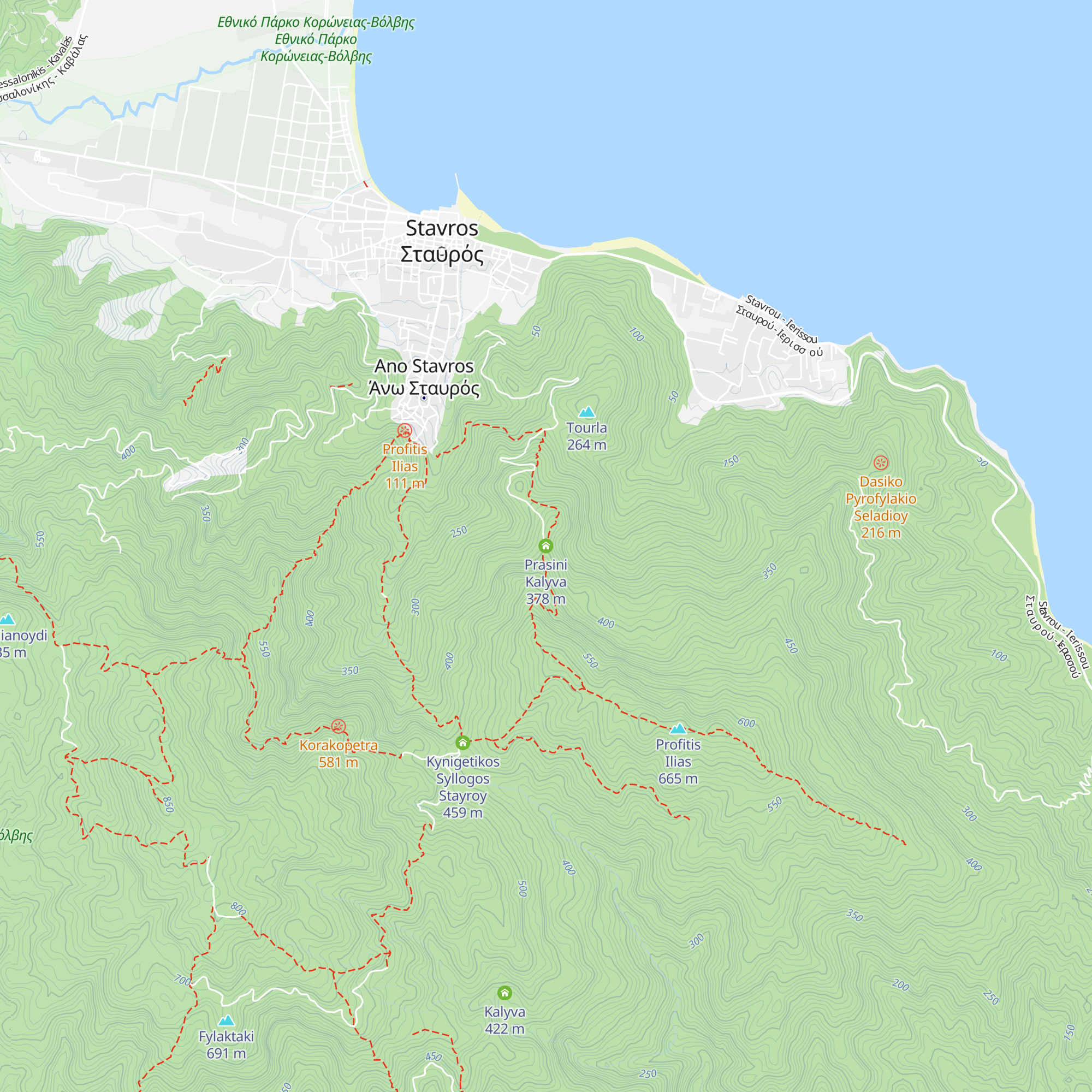 Prasini Kalyva map