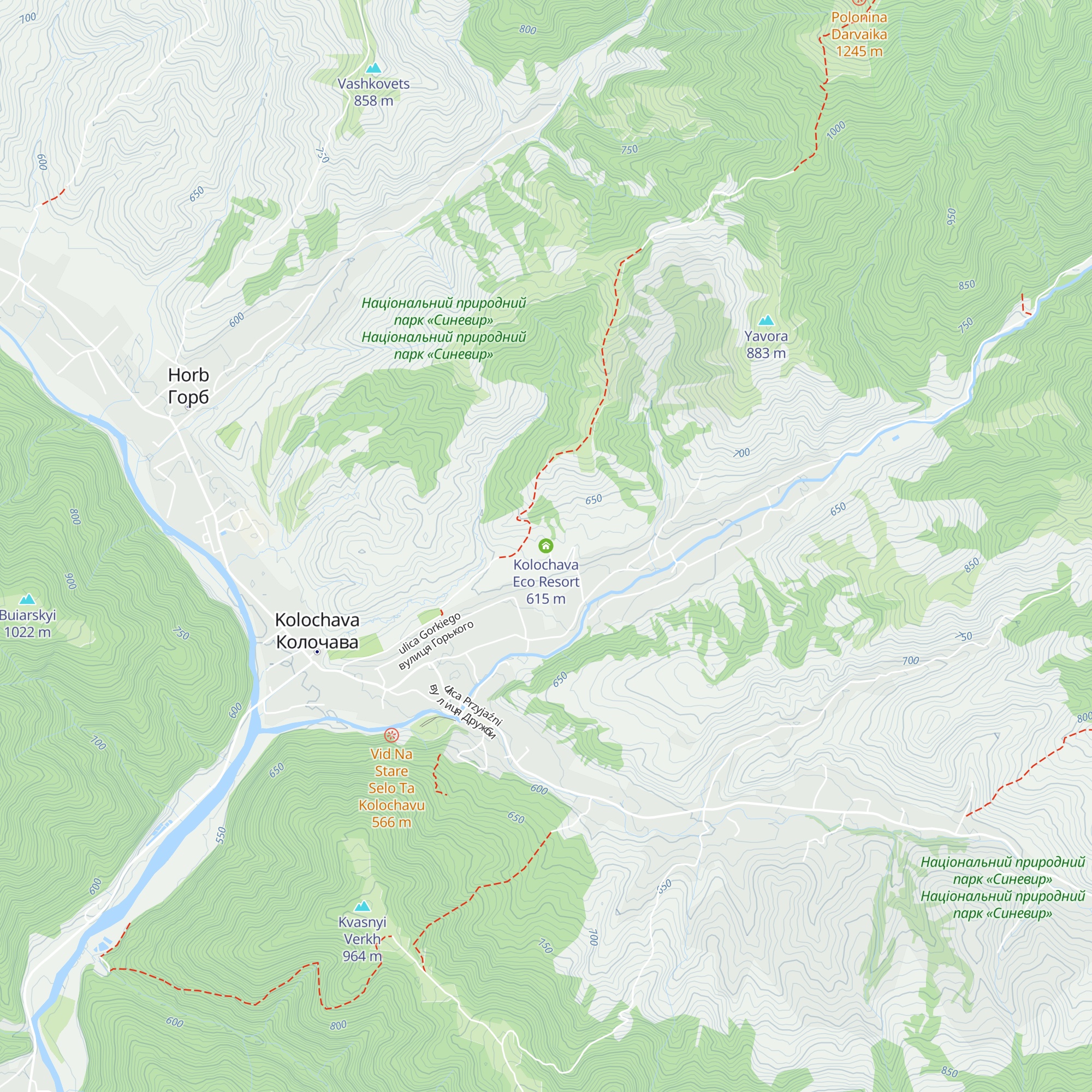 Kolochava Eco Resort map