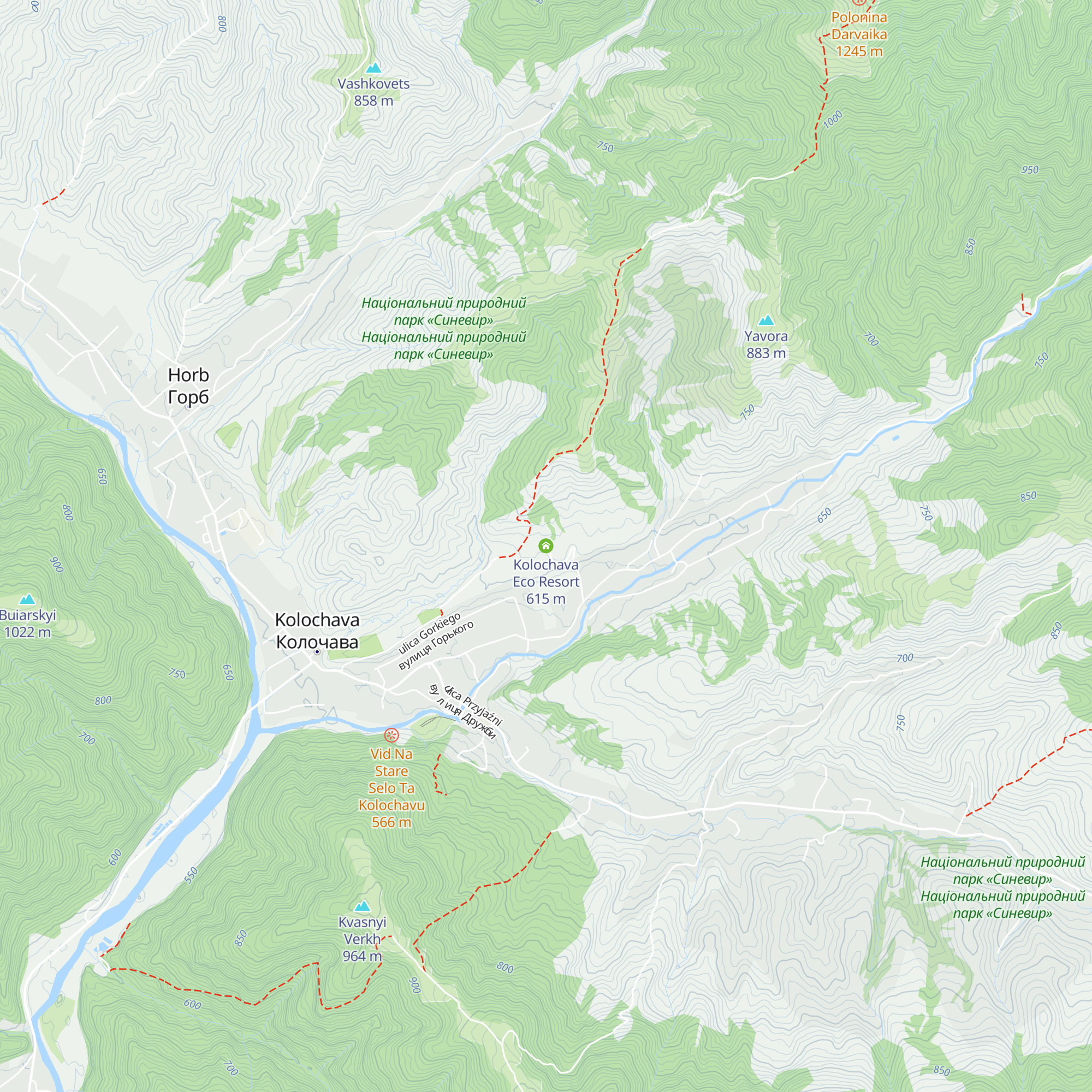 Kolochava Eco Resort map