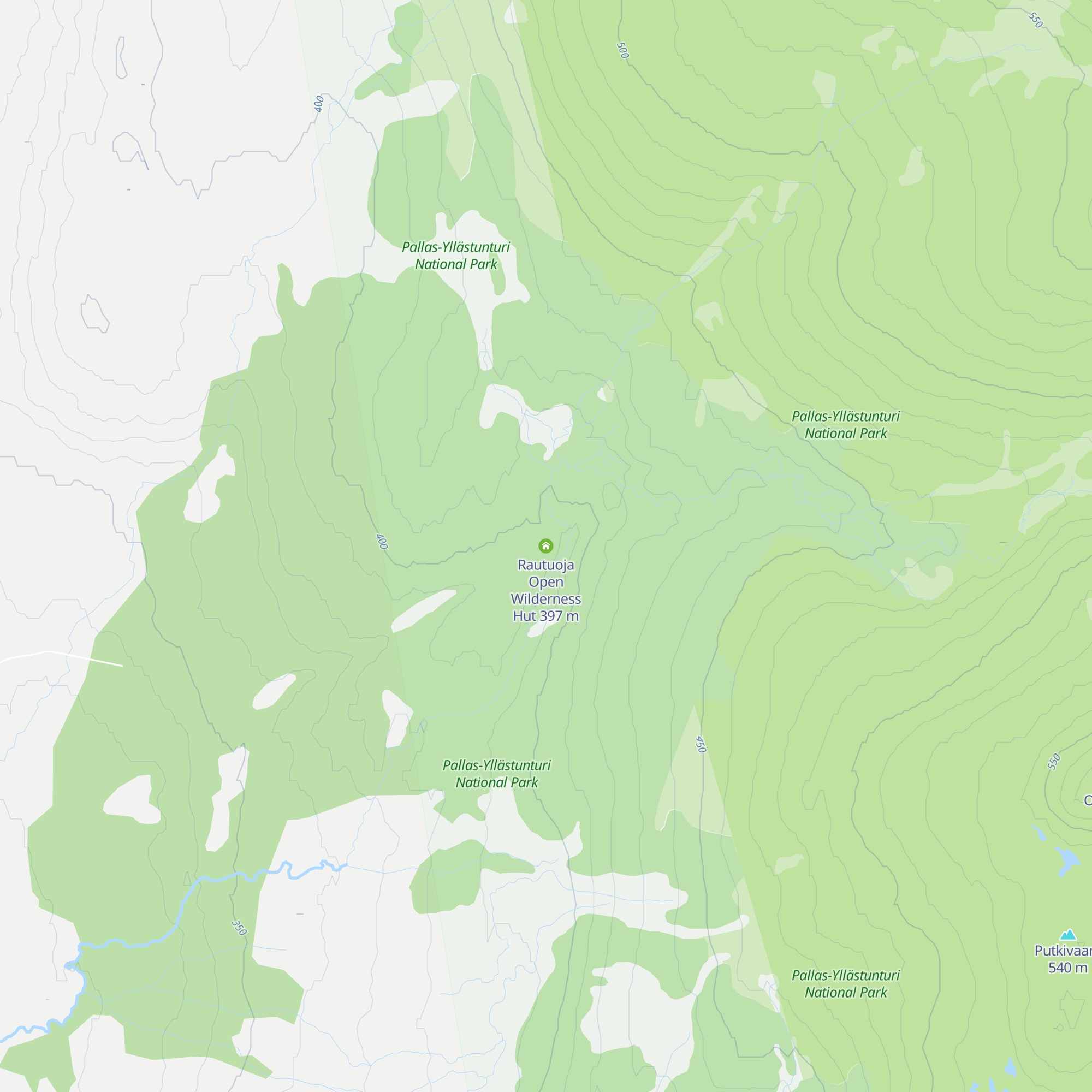 Rautuoja Open Wilderness Hut map