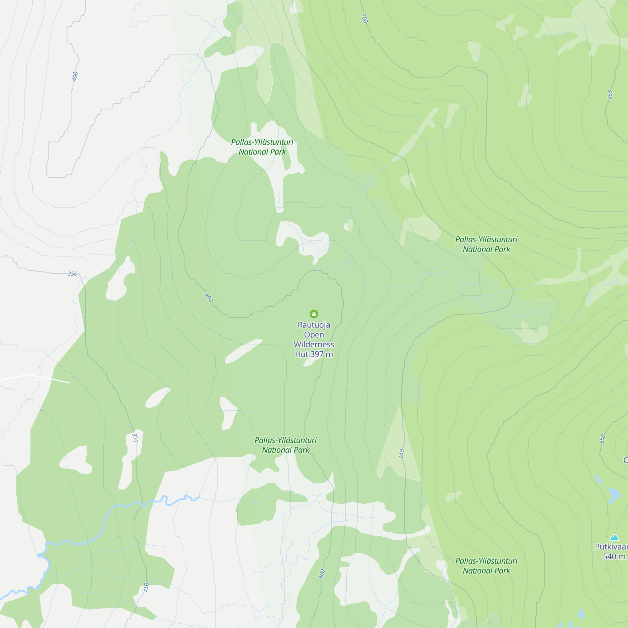 Rautuoja Open Wilderness Hut map