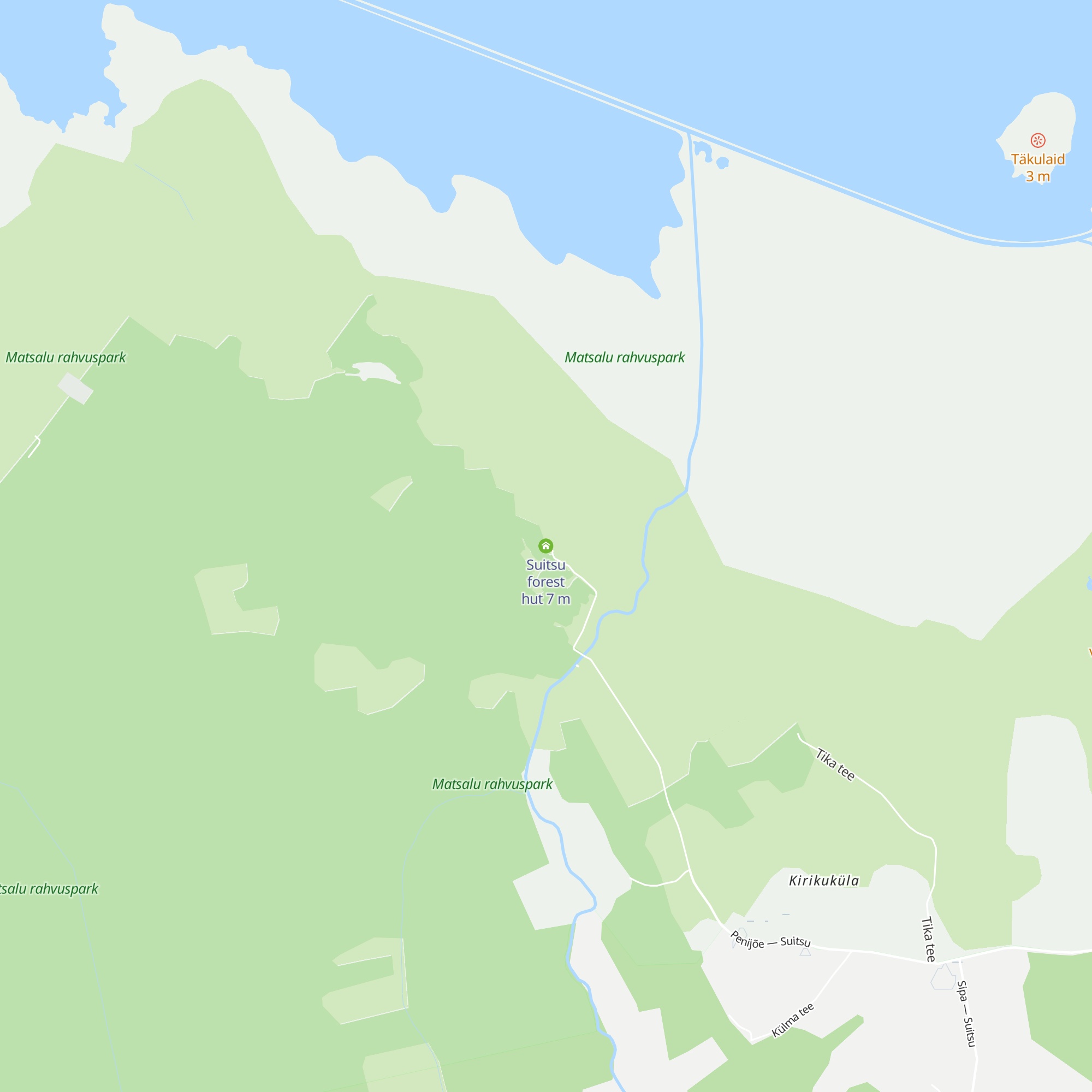 Suitsu forest hut map