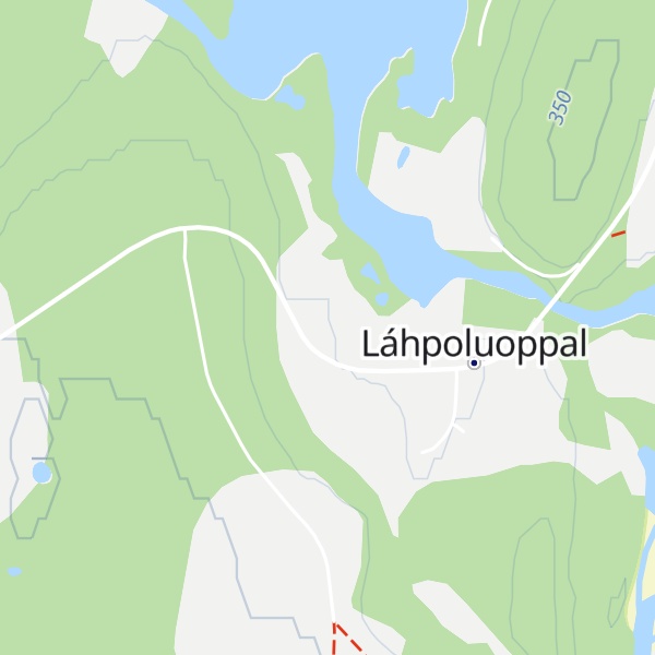 Map of Láhpoluoppal Fjellstue